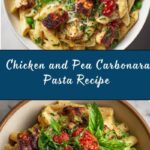 Creamy Chicken and Pea Carbonara Pasta Recipe