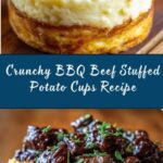 Deep-Fried Mashed Potato Cups Filled with BBQ Beef and Cheese Recipe