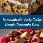 No-Bake Cookie Dough Cheesecake Bars Recipe