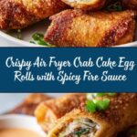 Air Fryer Crab Cake Egg Rolls with Fire Sauce Recipe