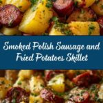 Fried Potatoes and Onions with Smoked Polish Sausage Recipe