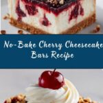 No-Bake Cherry Cheesecake Bars Recipe