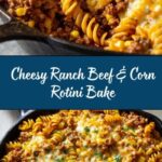 Loaded Cheddar Ranch Beef and Sweet Corn Rotini Bake Recipe