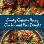 One Pan Chipotle Honey Chicken and Rice Recipe