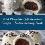 Mint Chocolate Chip Snowball Cookies Recipe