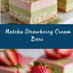Matcha Strawberry Cream Bars Recipe