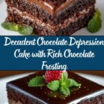 Chocolate Depression Cake with Chocolate Frosting Recipe
