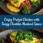 Pretzel Chicken with Mustard Cheddar Sauce Recipe
