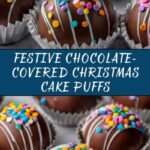 Chocolate-covered Christmas Cake Puffs Recipe
