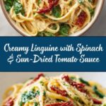 Linguine with Spinach and Sun-Dried Tomato Cream Sauce Recipe