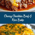 Cheddar-Crusted Ground Beef and Rice Casserole Recipe