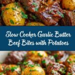 Slow Cooker Garlic Butter Beef Bites & Potatoes Recipe