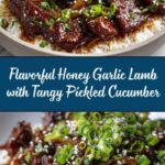 Honey Garlic Lamb with Pickled Cucumber Recipe