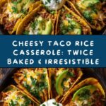 Twice Baked Crispy Cheesy Taco Rice Casserole Recipe