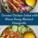Coconut Chicken Salad with Warm Honey Mustard Vinaigrette Recipe