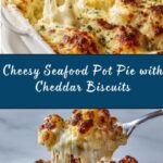 Seafood Pot Pie Cheddar Biscuit Recipe