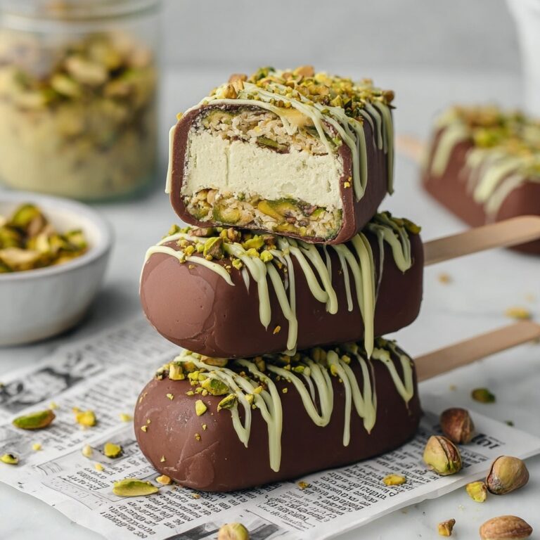 Vegan Dubai Pistachio Chocolate Ice Cream Bars Recipe