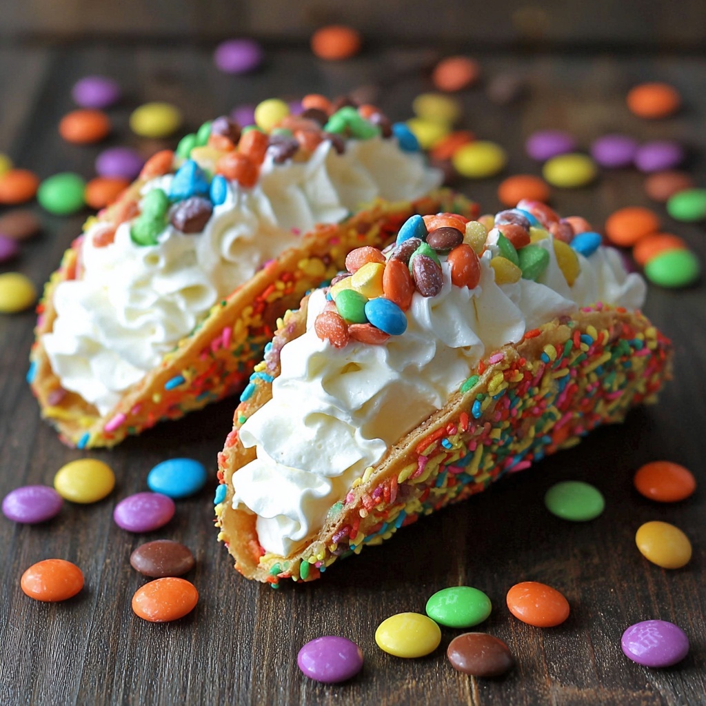 Fruity Pebbles Cheesecake Tacos Recipe - Recipe Image