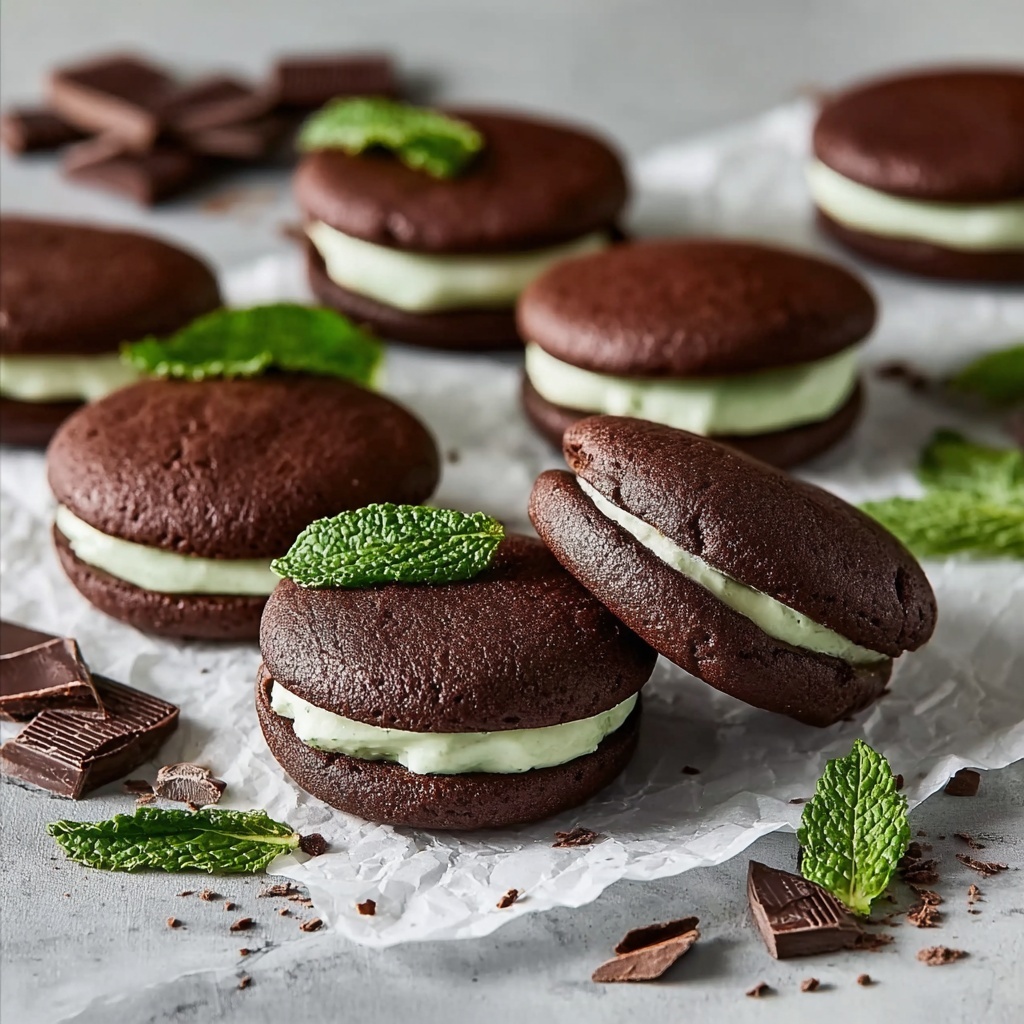 Mint Chocolate Whoopie Pies Recipe - Recipe Image