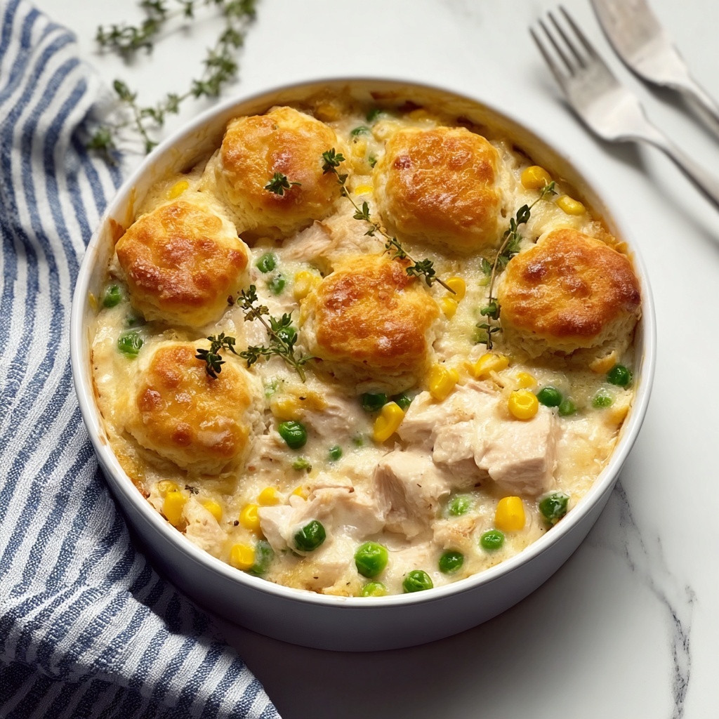 Irresistible Chicken & Biscuit Dinner Cobbler in 15 Minutes Recipe - Recipe Image