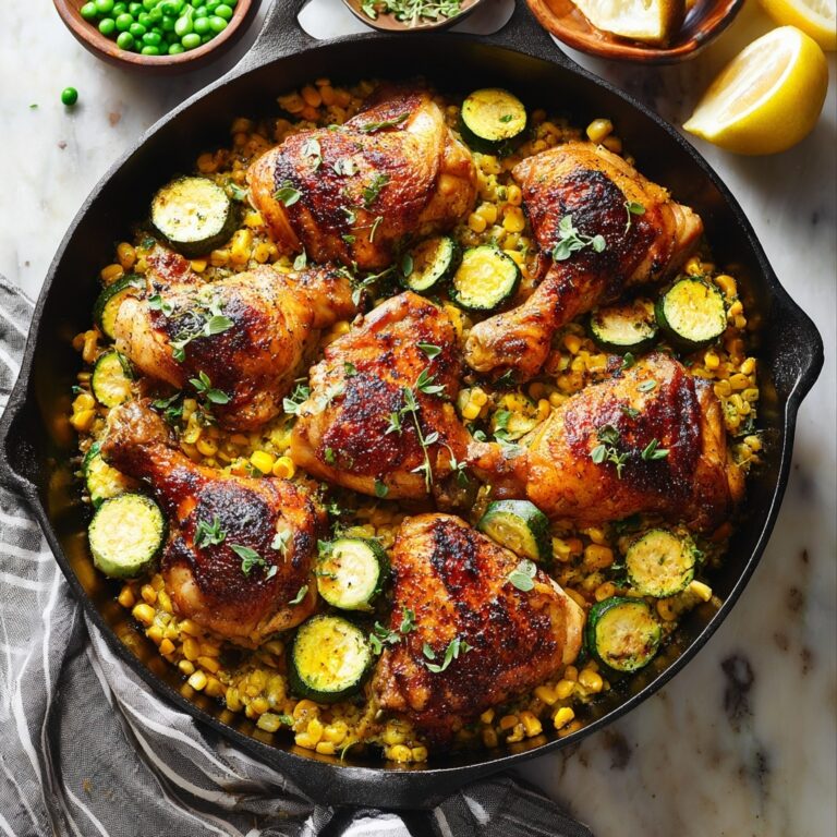 Garlic Butter Chicken with Zucchini and Corn Recipe