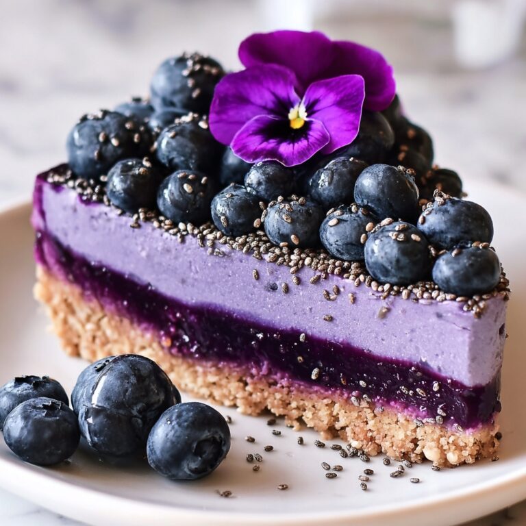 No-Bake Plant-Based Vegan Blueberry Chia Seed Pie Recipe