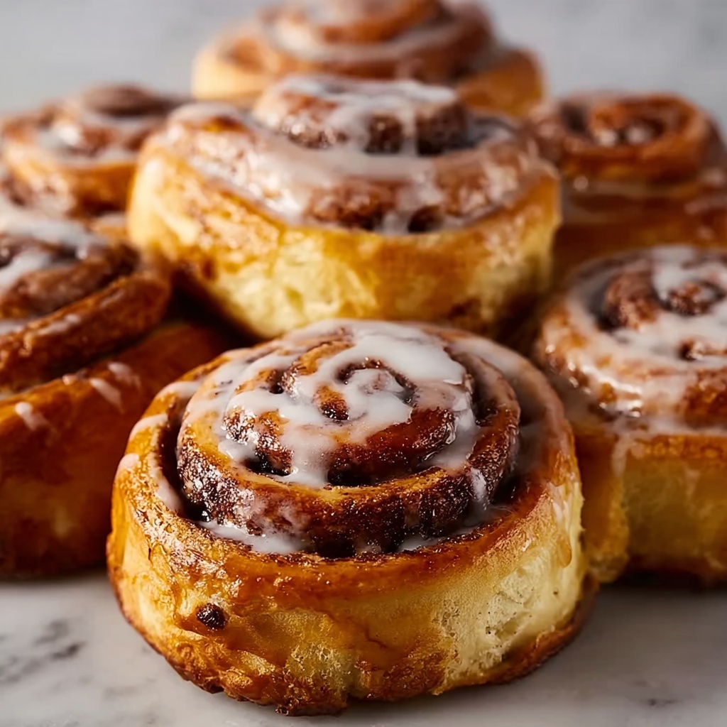 Puff Pastry Cinnamon Rolls with Maple Glaze Recipe - Recipe Image