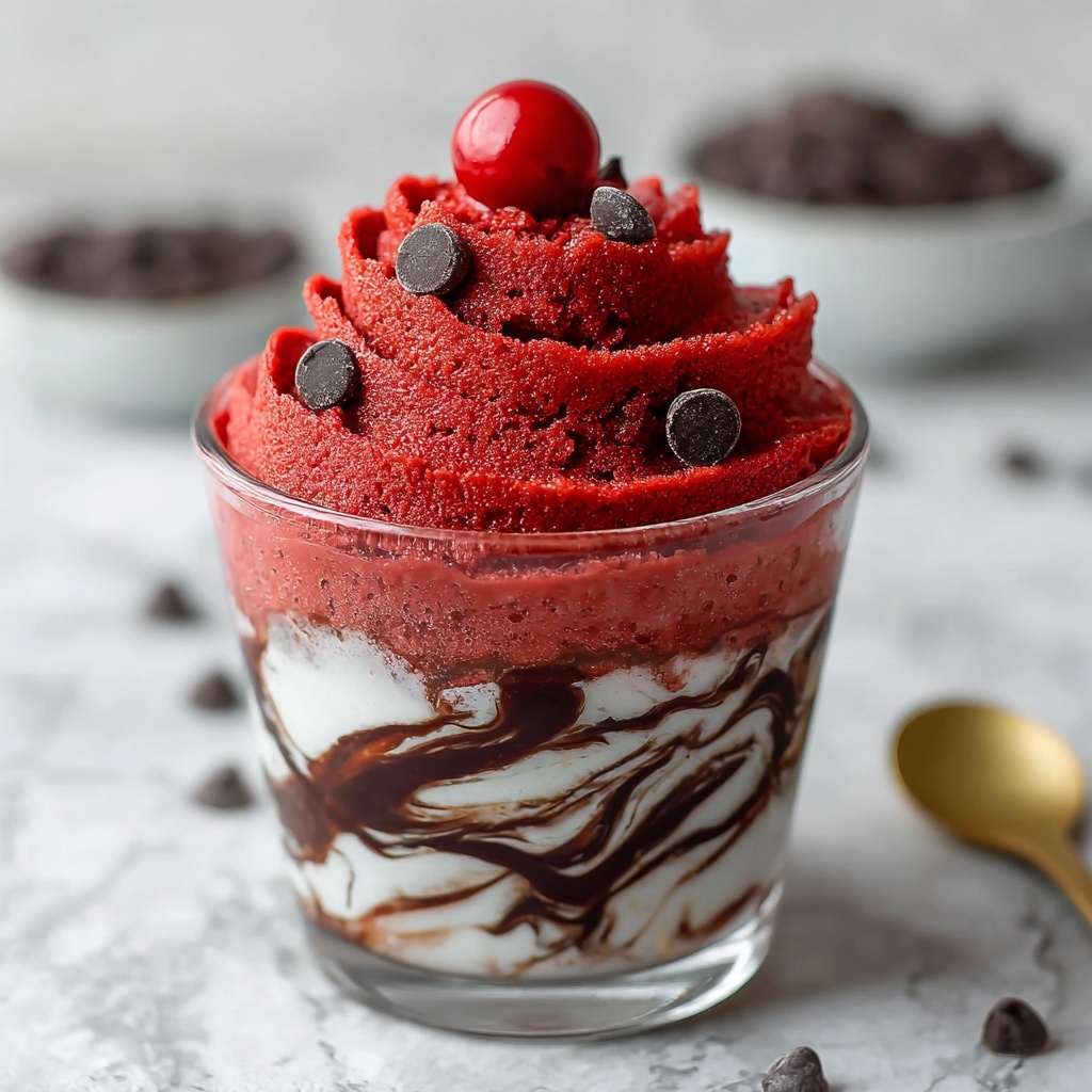 The Best Edible Red Velvet Cookie Dough Recipe - Recipe Image