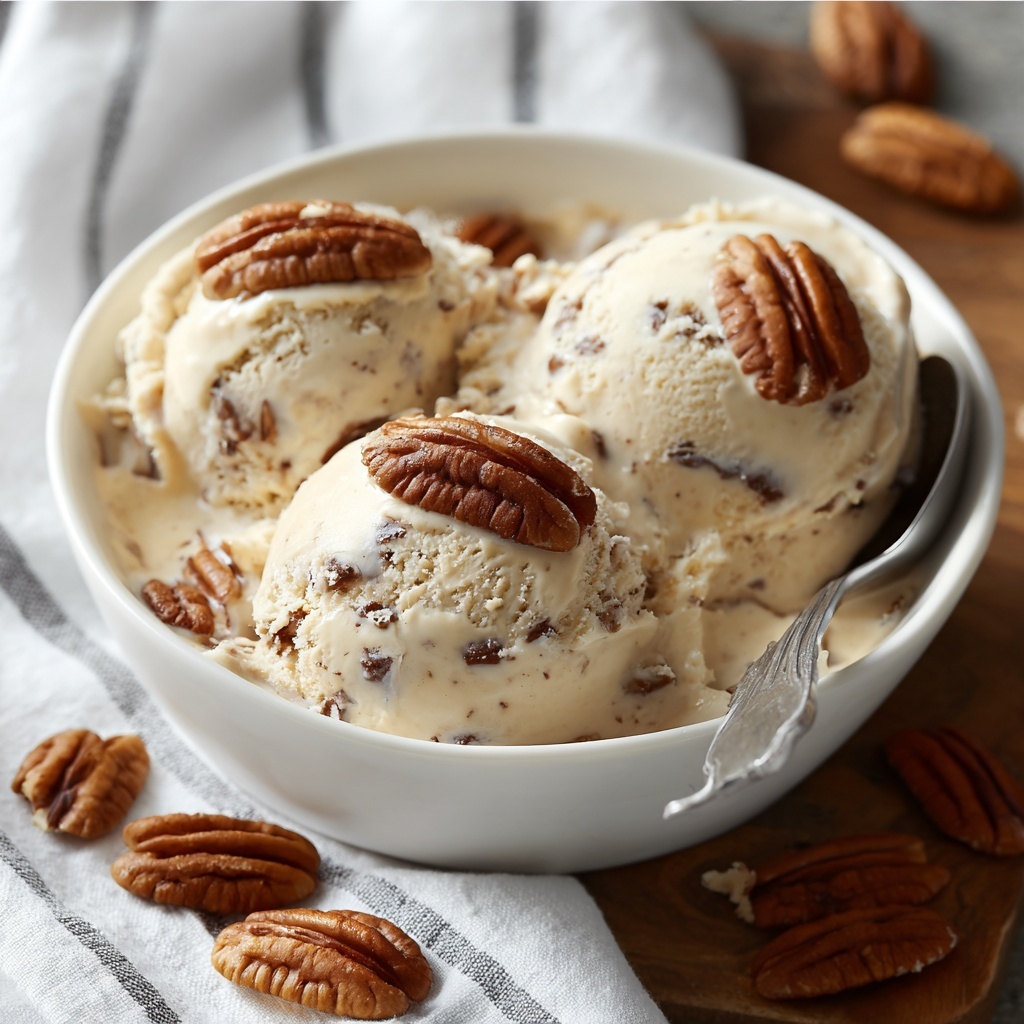 Homemade Butter Pecan Ice Cream Recipe - Recipe Image