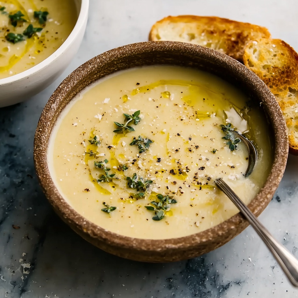 Creamy Potato and Caramelized Onion Soup Recipe - Recipe Image
