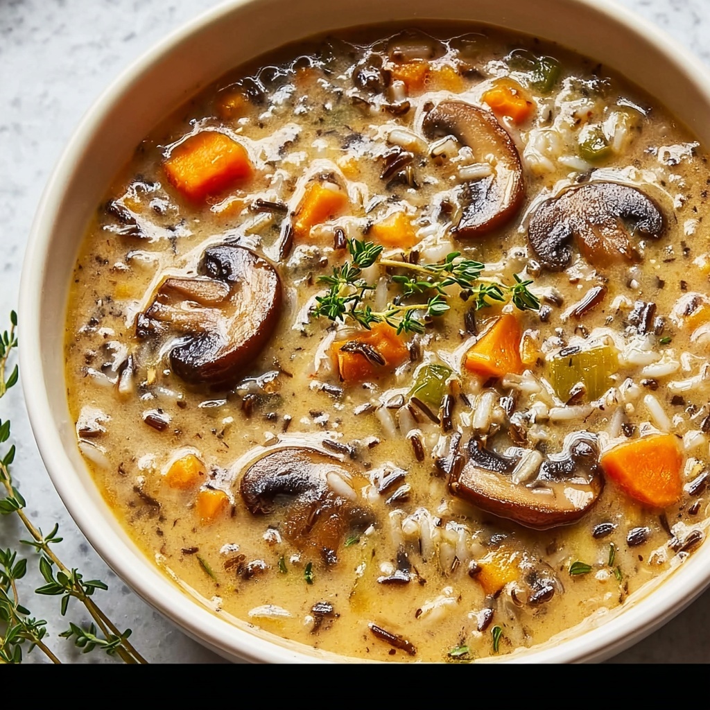 Wild Rice Mixed Mushroom Soup Recipe - Recipe Image