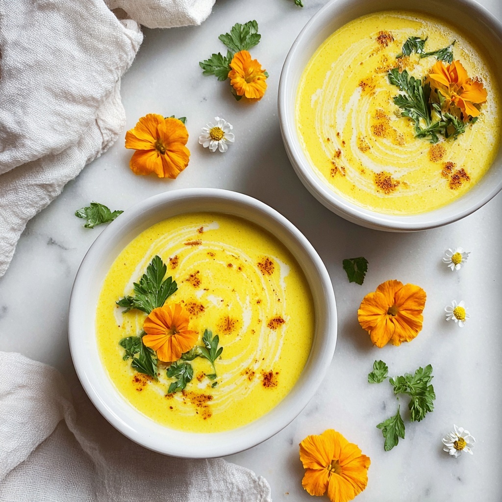 Bright & Creamy Yellow Gazpacho: Your Summer Chill Solution Recipe - Recipe Image
