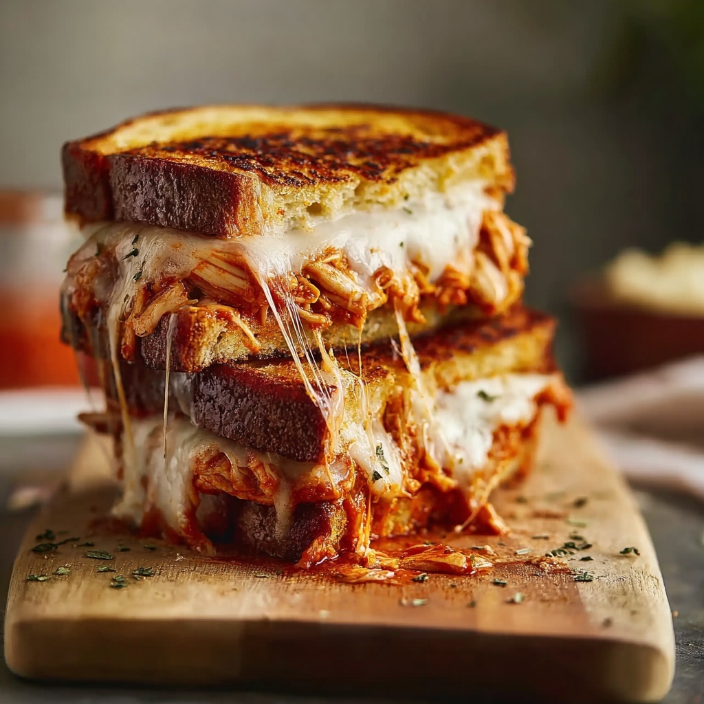 Chicken Parmesan Grilled Cheese Sandwiches Recipe - Recipe Image