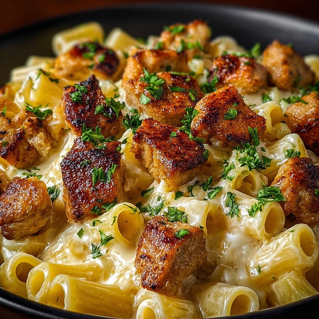 Creamy Parmesan Chicken Rigatoni Recipe - Recipe Image