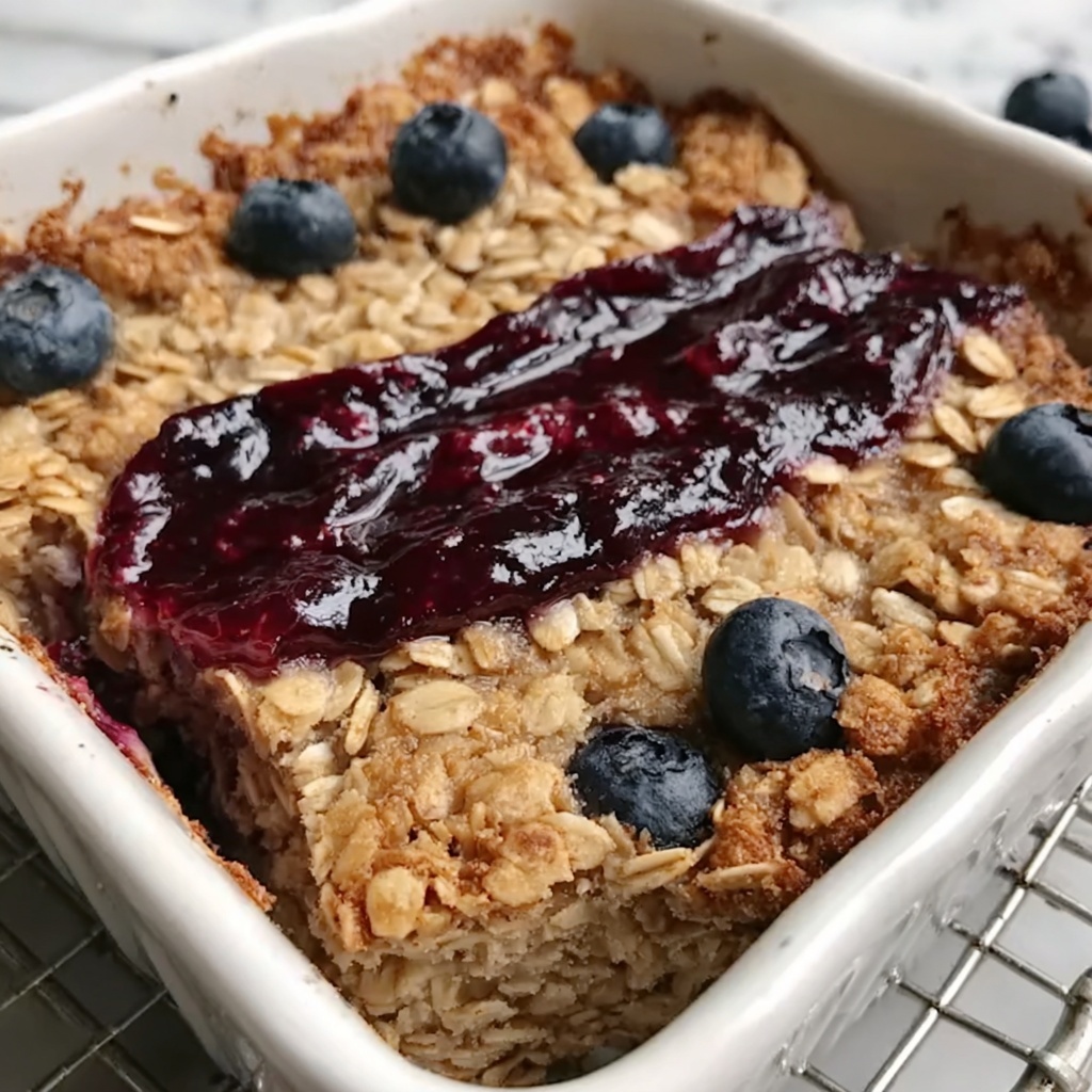 Blueberry Baked Oats Recipe - Recipe Image