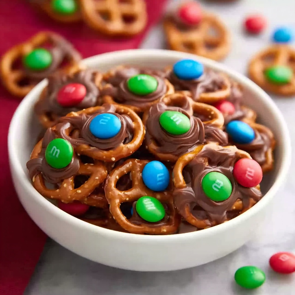 Rolo Pretzels with M&M Candies Recipe - Recipe Image