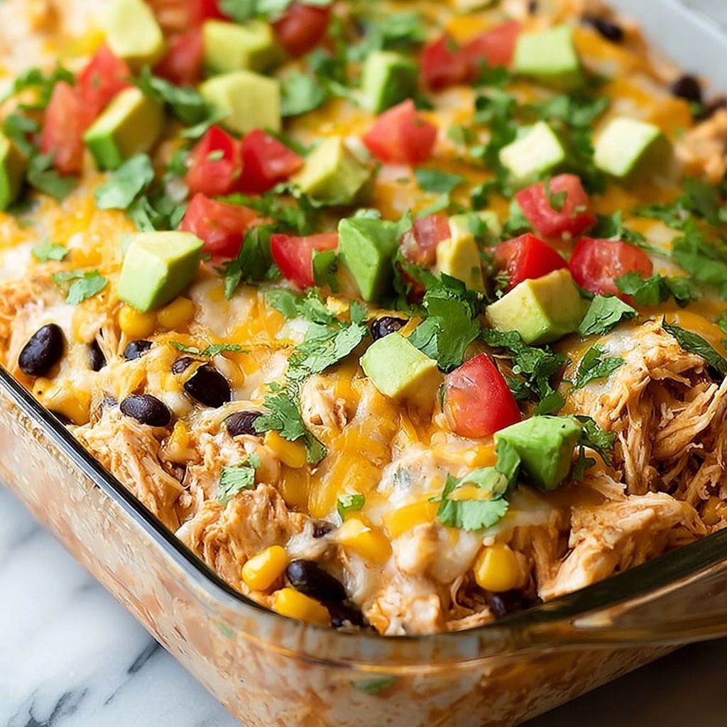 Chicken Burrito Casserole Recipe - Recipe Image