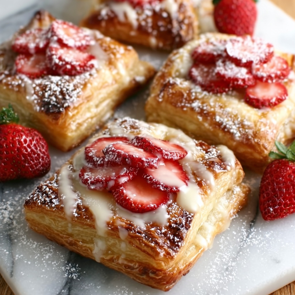 Strawberry Danish with Cream Cheese Filling Recipe - Recipe Image