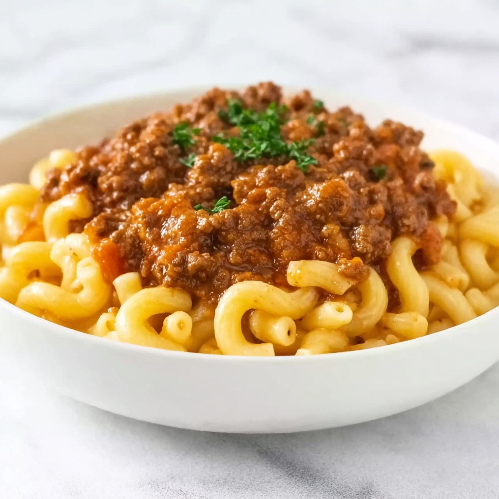 Savory Beefaroni Delight Recipe - Recipe Image