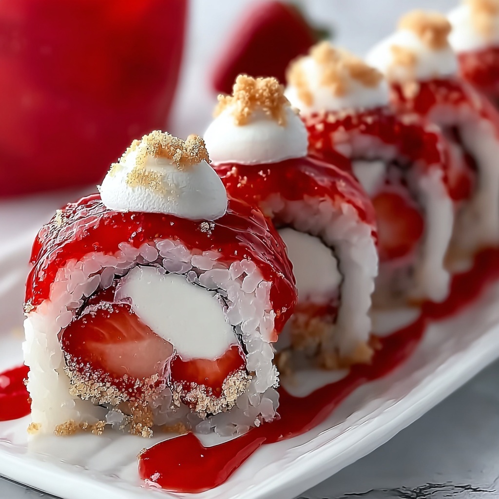 Strawberry Shortcake Sushi Roll: A Unique No-Bake Treat Recipe - Recipe Image