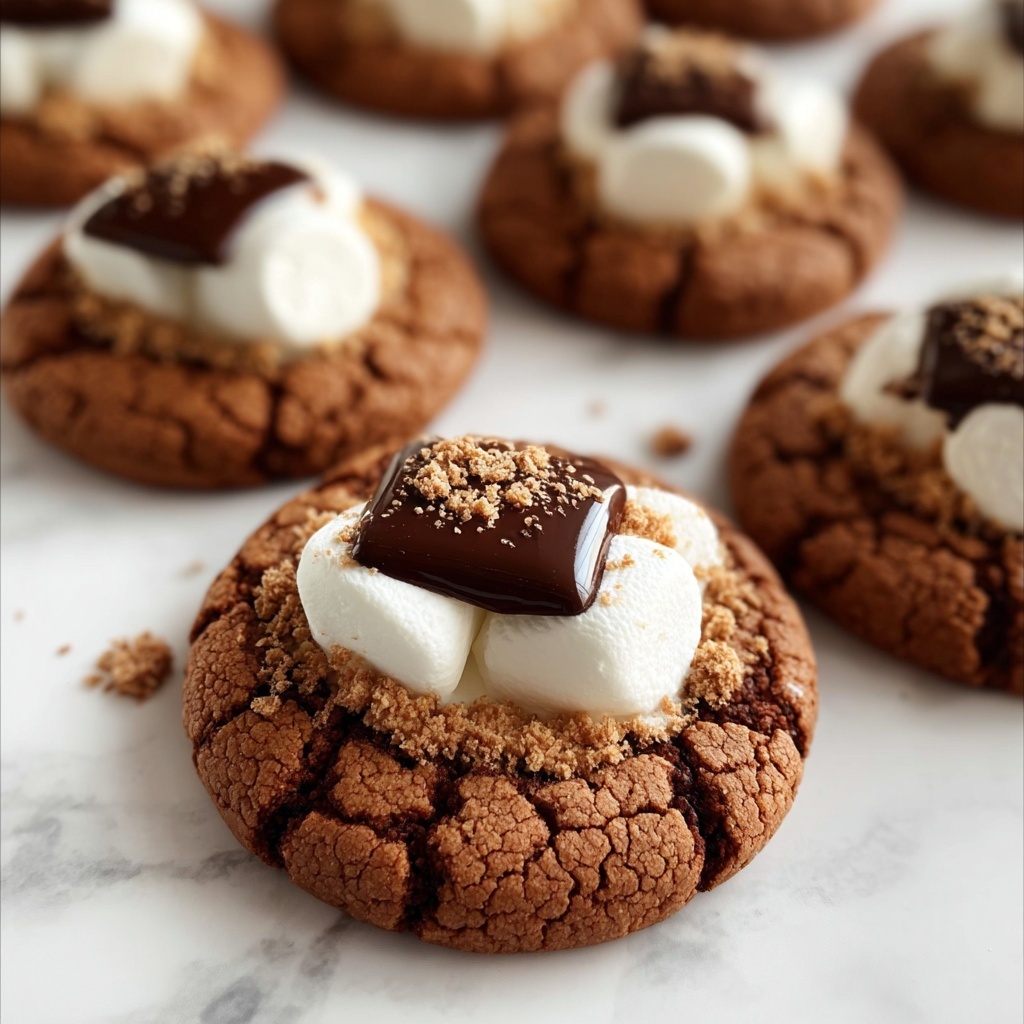 Hot Cocoa Cookies with Marshmallow and Chocolate Topping Recipe - Recipe Image