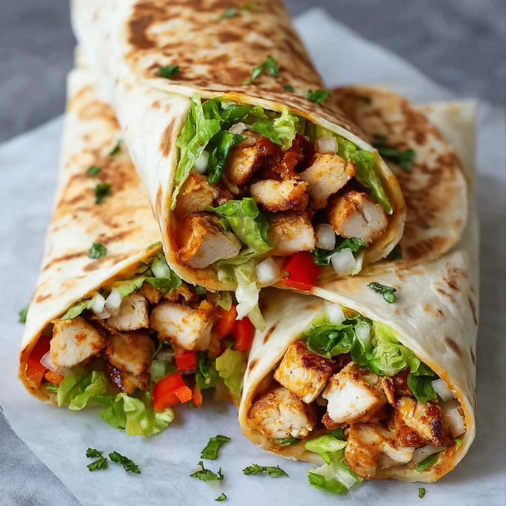 Grilled Garlic Chicken Wraps Recipe - Recipe Image