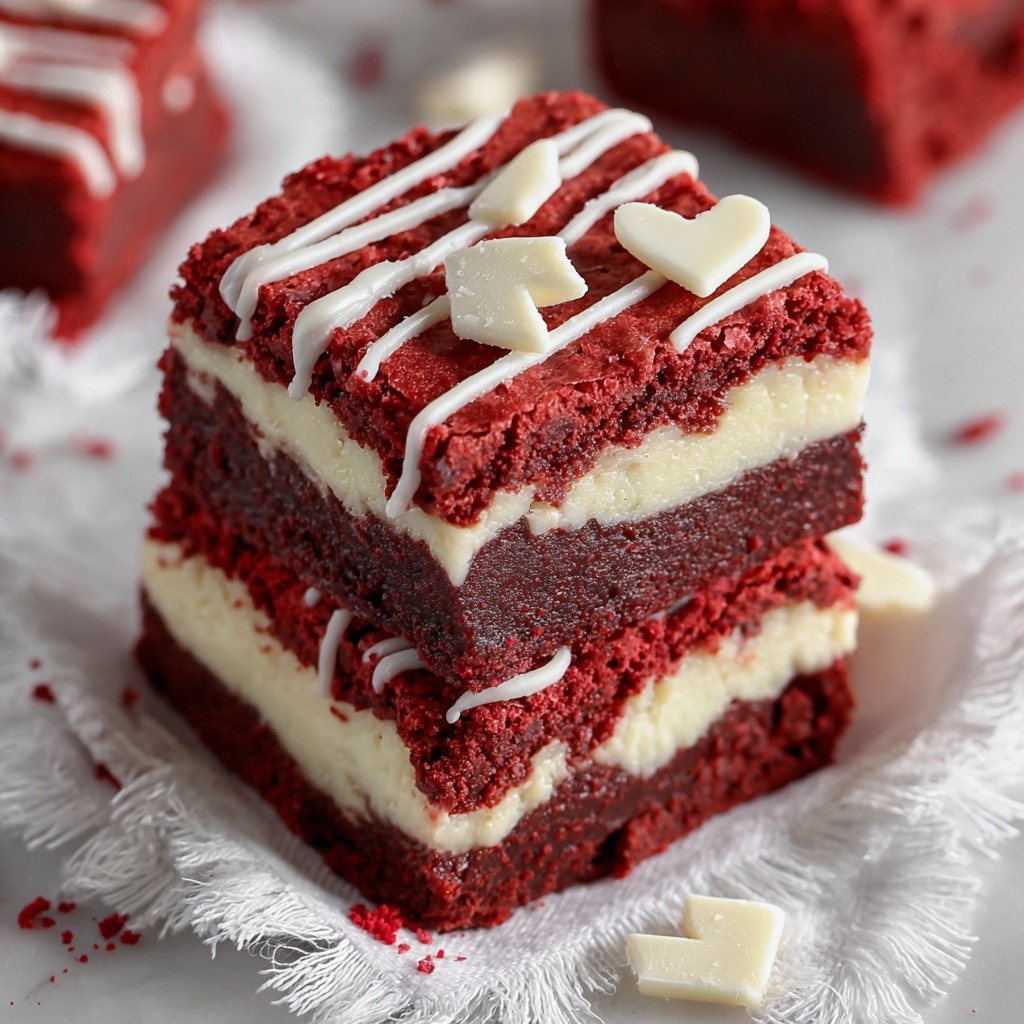 Red Velvet Brownies with White Chocolate Chips Recipe - Recipe Image