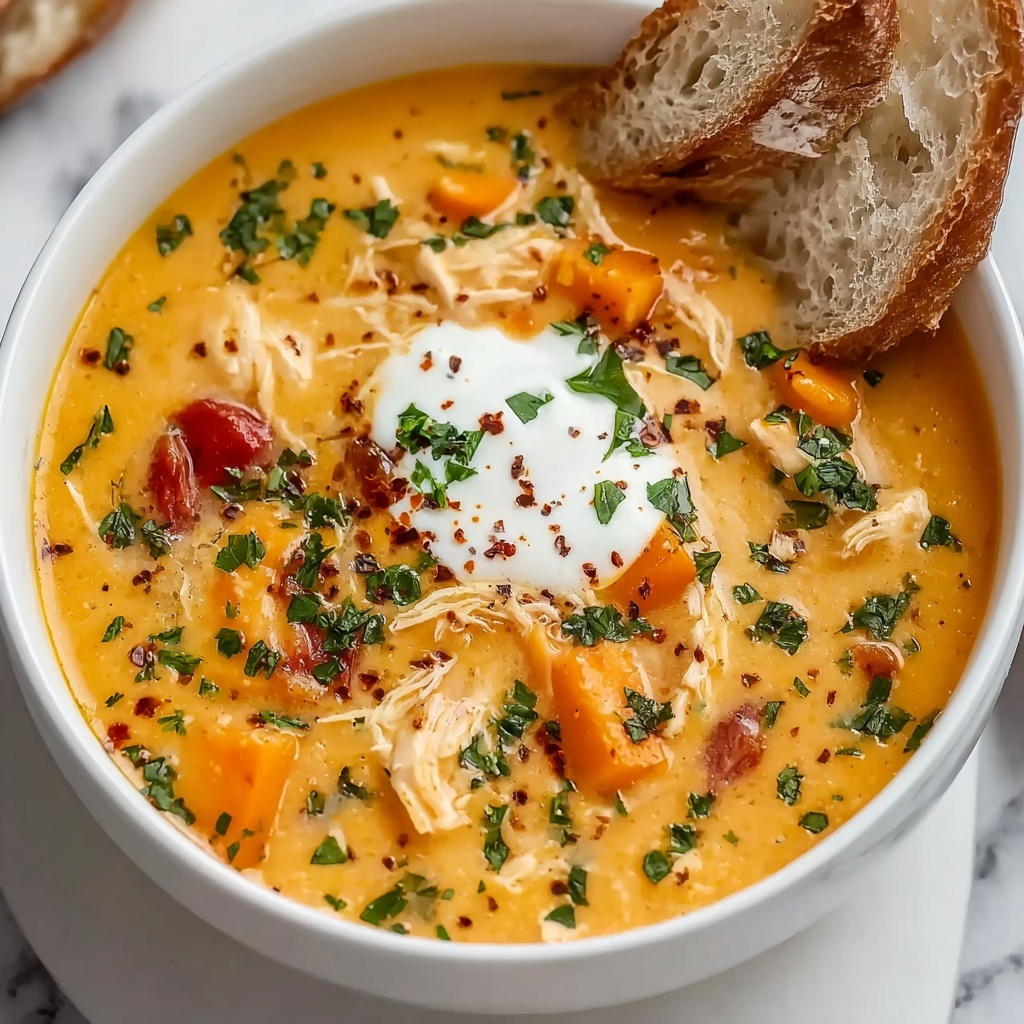 Creamy Chicken Butternut Soup Recipe - Recipe Image