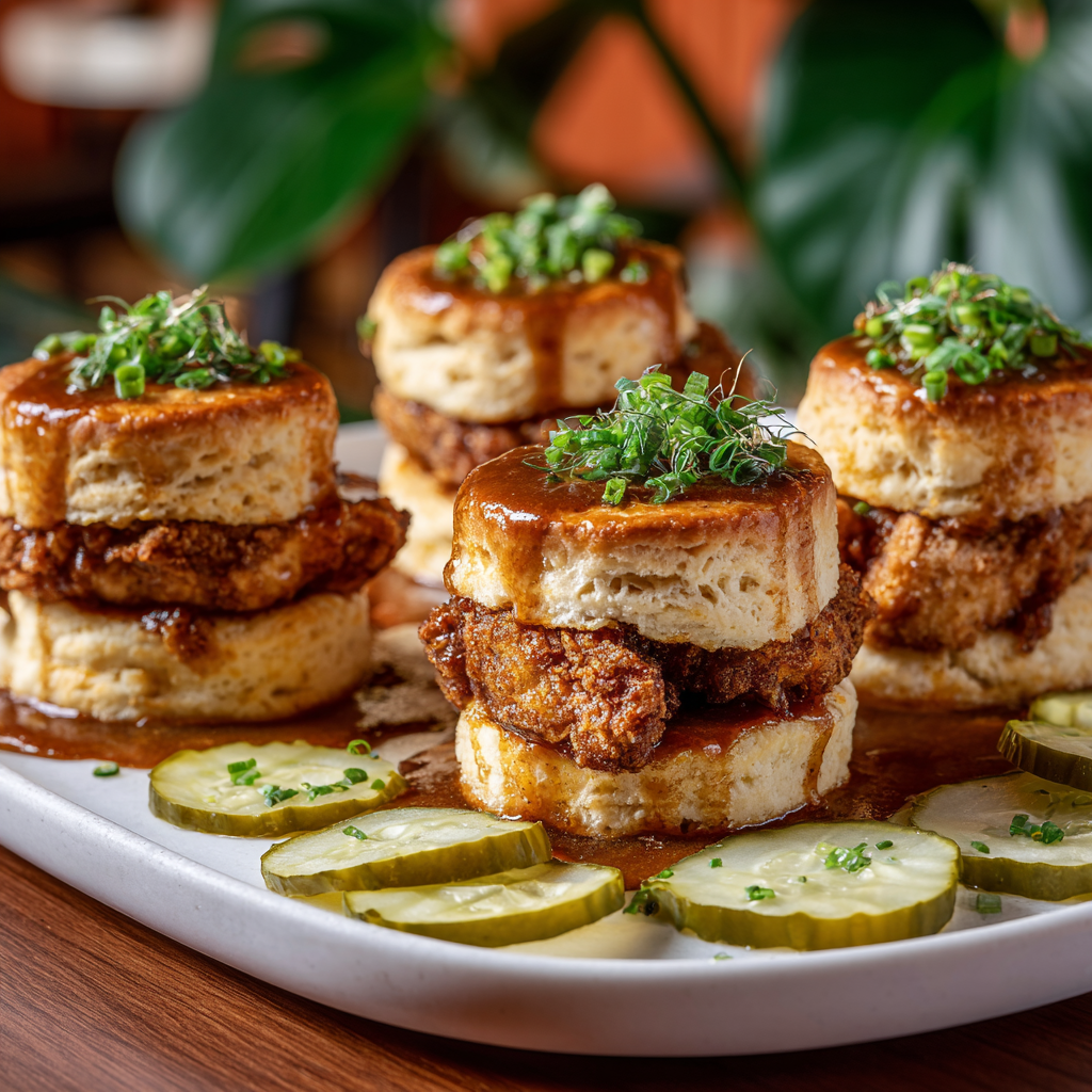 Hot Honey Chicken Biscuits Recipe - Recipe Image