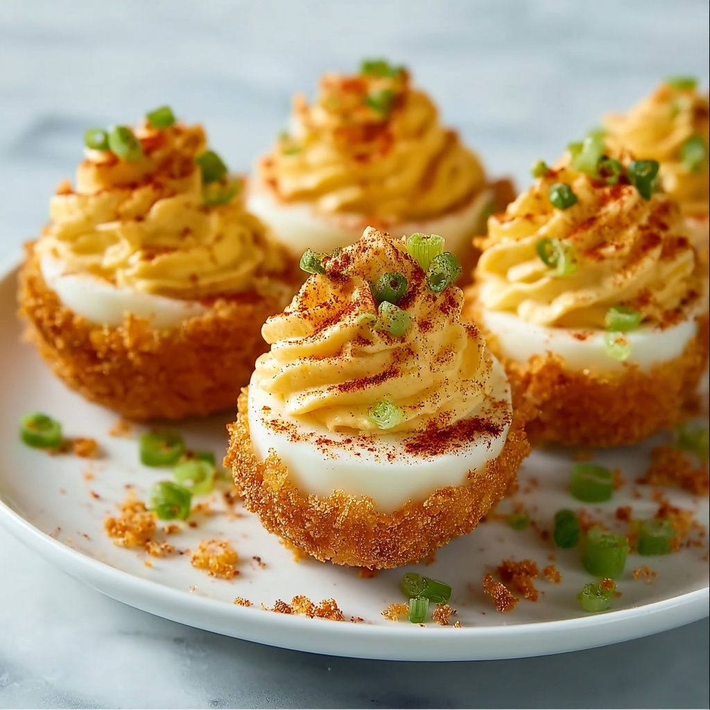Cajun Style Fried Deviled Eggs Recipe - Recipe Image