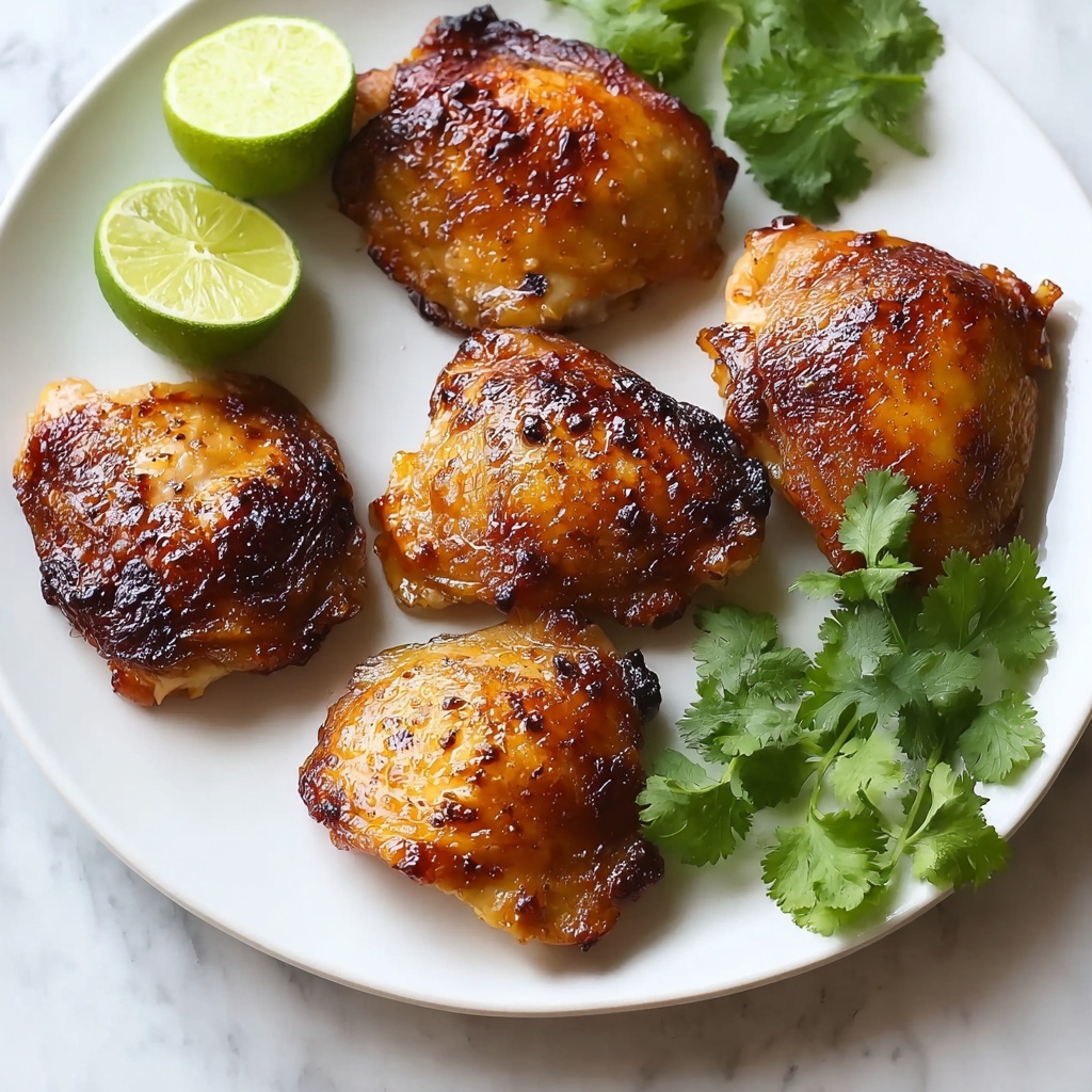 Crispy Air Fryer Chicken Thighs with Zesty Avocado Sauce Recipe - Recipe Image