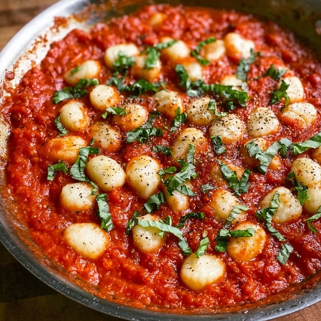 One Pot Tomato Gnocchi with Spinach Recipe - Recipe Image