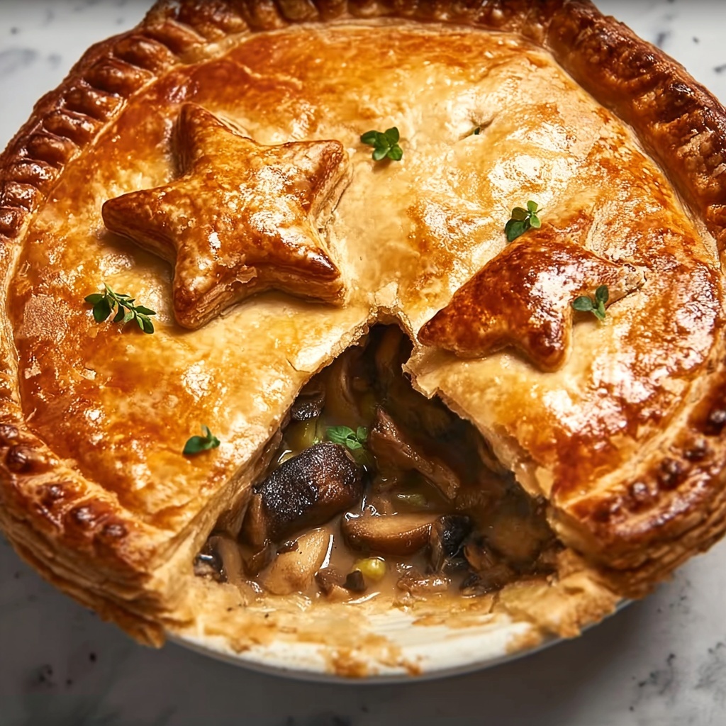 Irish Steak and Mushroom Pie Recipe - Recipe Image