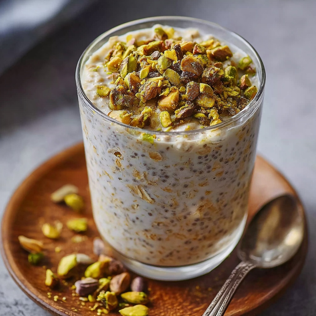 Indian Overnight Oats with Cardamom and Pistachios Recipe - Recipe Image